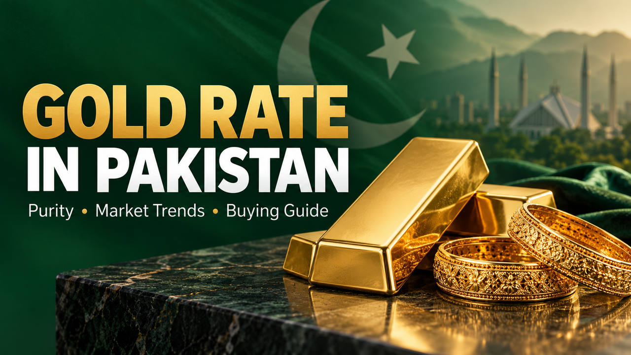 Gold rate in Pakistan today for 24K and 22K gold price per tola