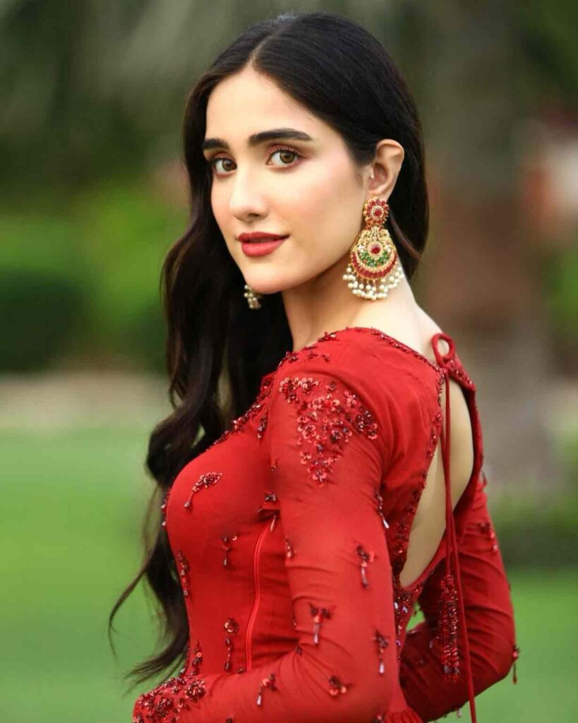 Aiza Awan red dress
