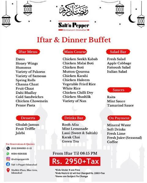 Iftar Buffets in Lahore