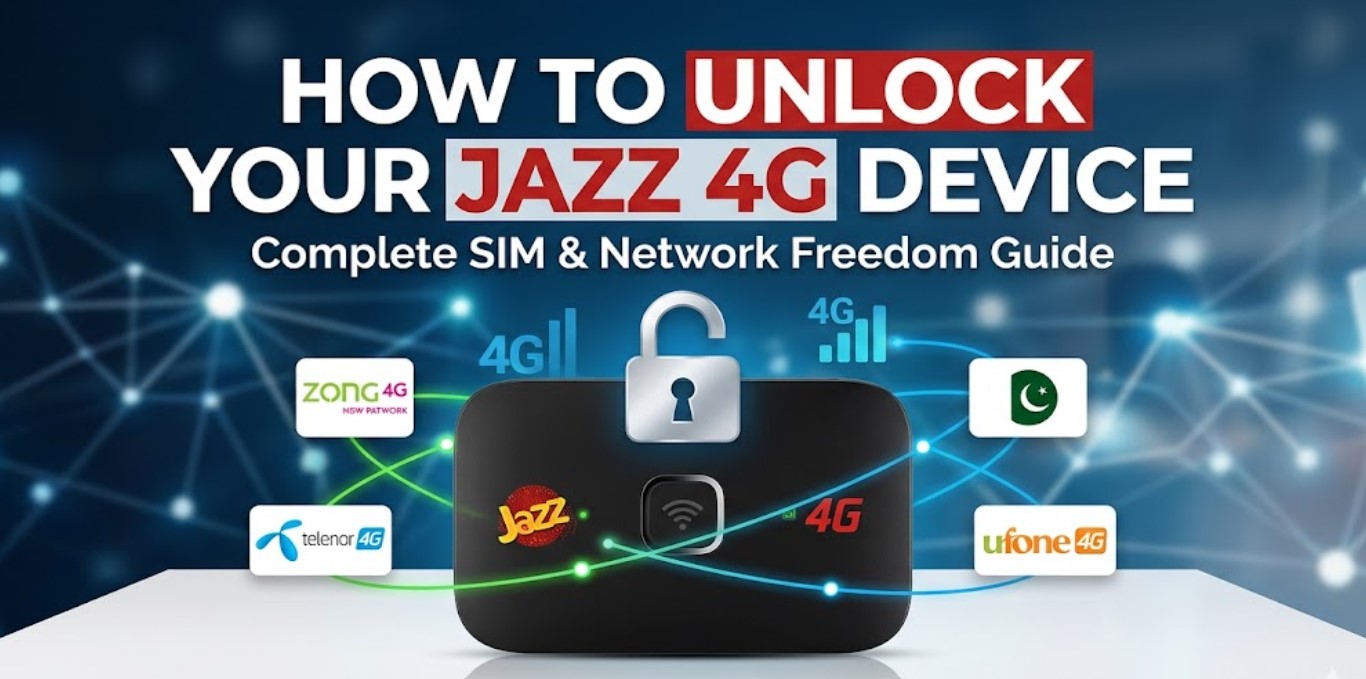 how to unlock jazz 4G device Pakistan