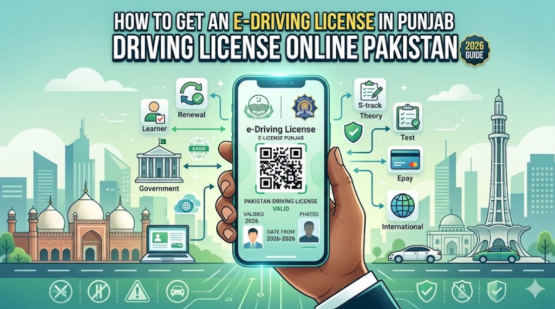 How to get e driving license punjab
