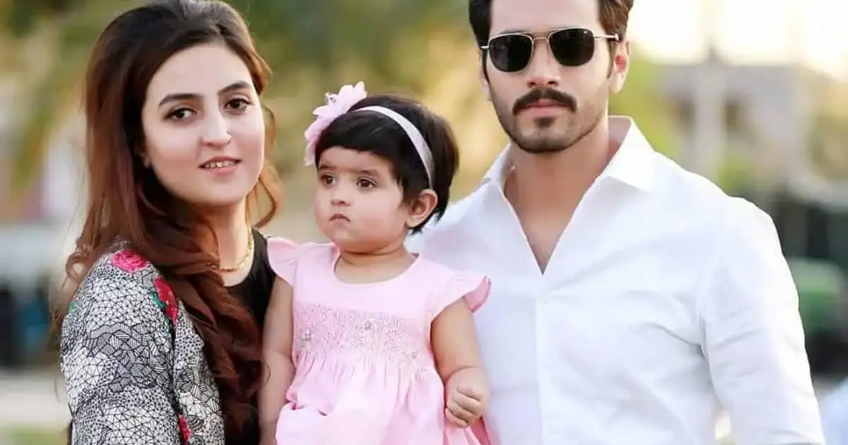 Wahaj Ali with wife and daughter