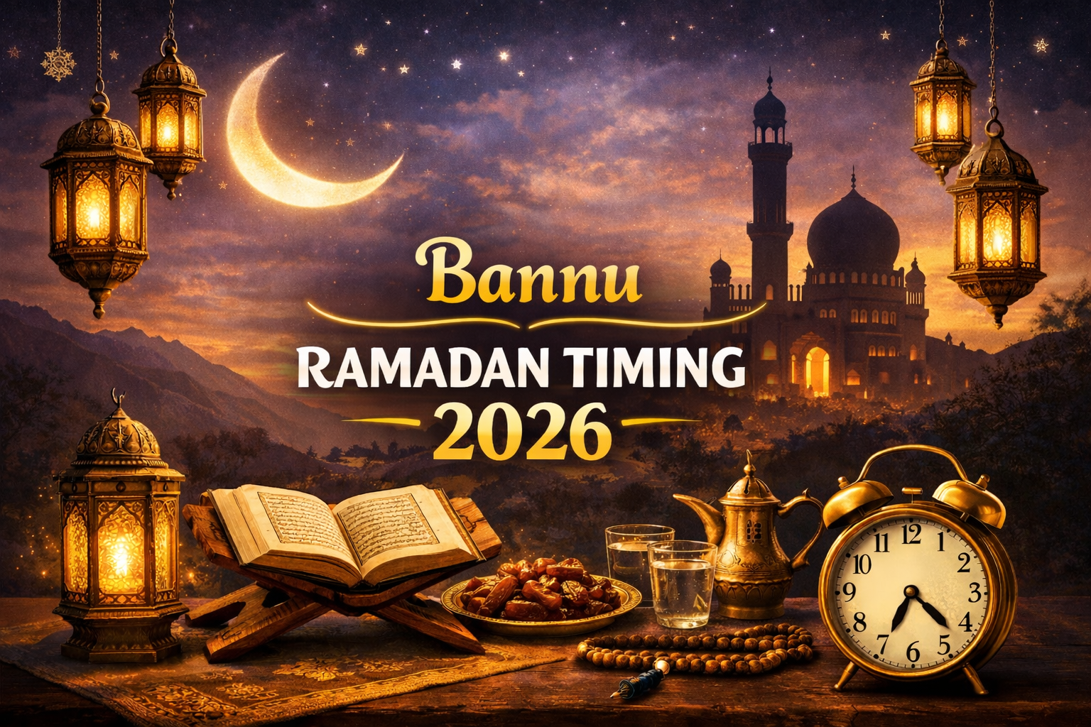 Bannu Sehr o Iftar timing