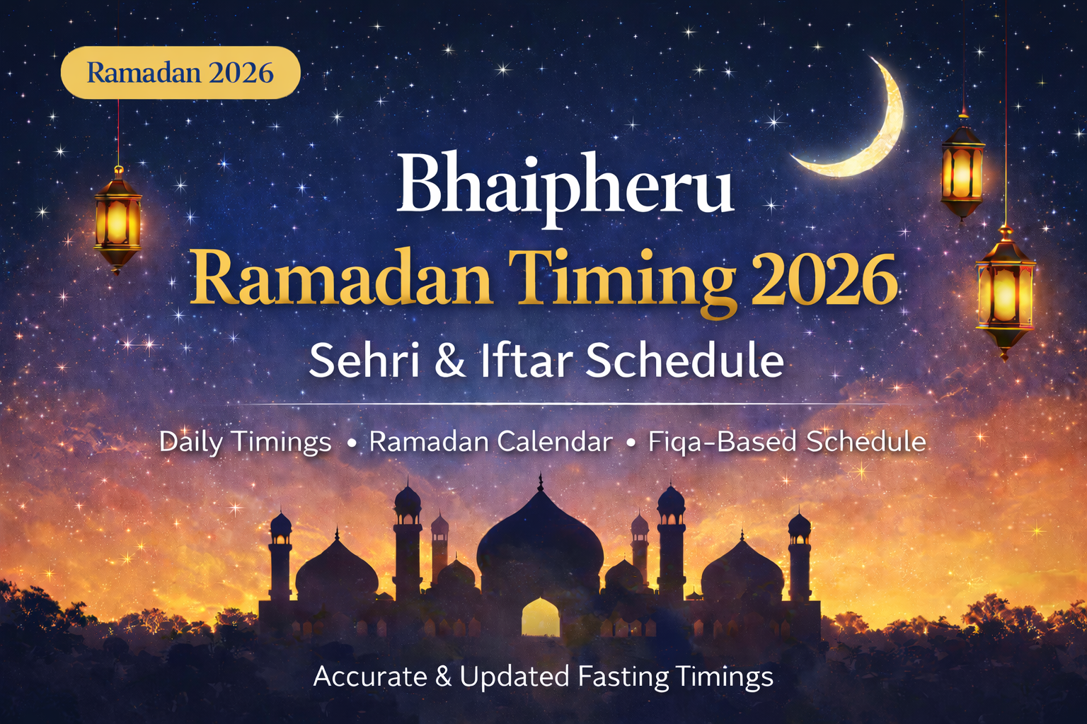 Bhaipharu Ramadan Timing 2026