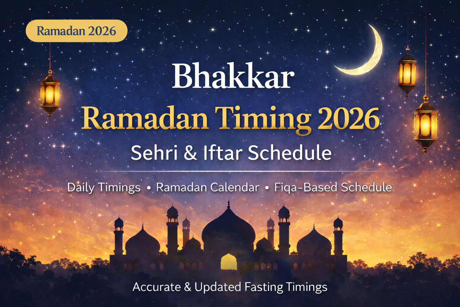 Ramadan Calendar 2026 Bhakkar