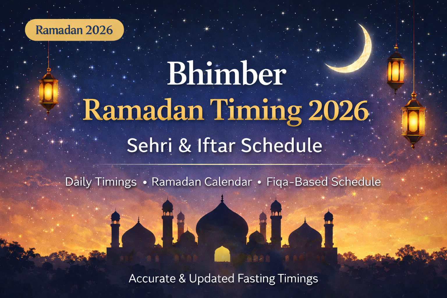 Bhimber Sehr o Iftar timing