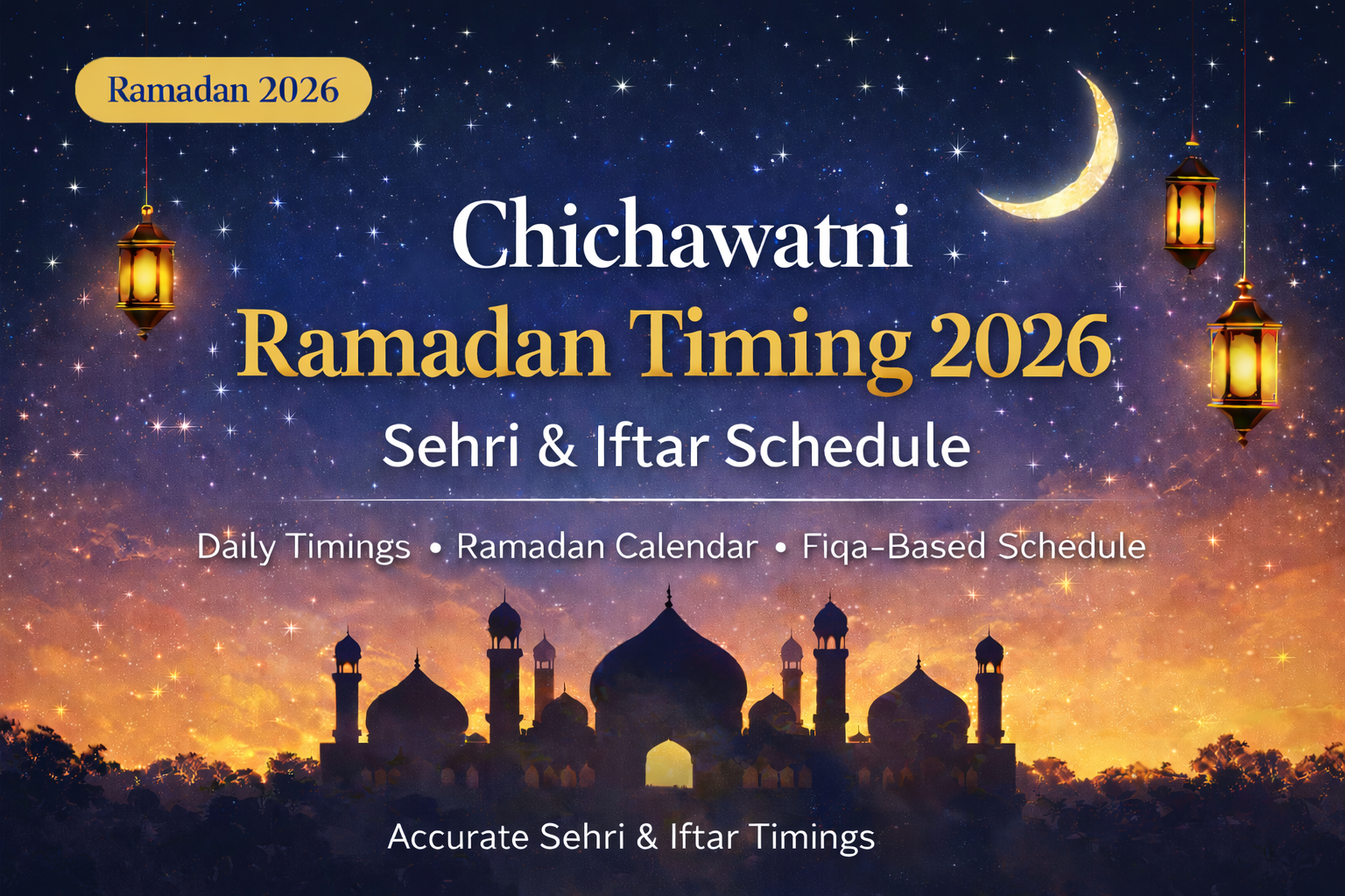 Chichawatni Ramadan Timing