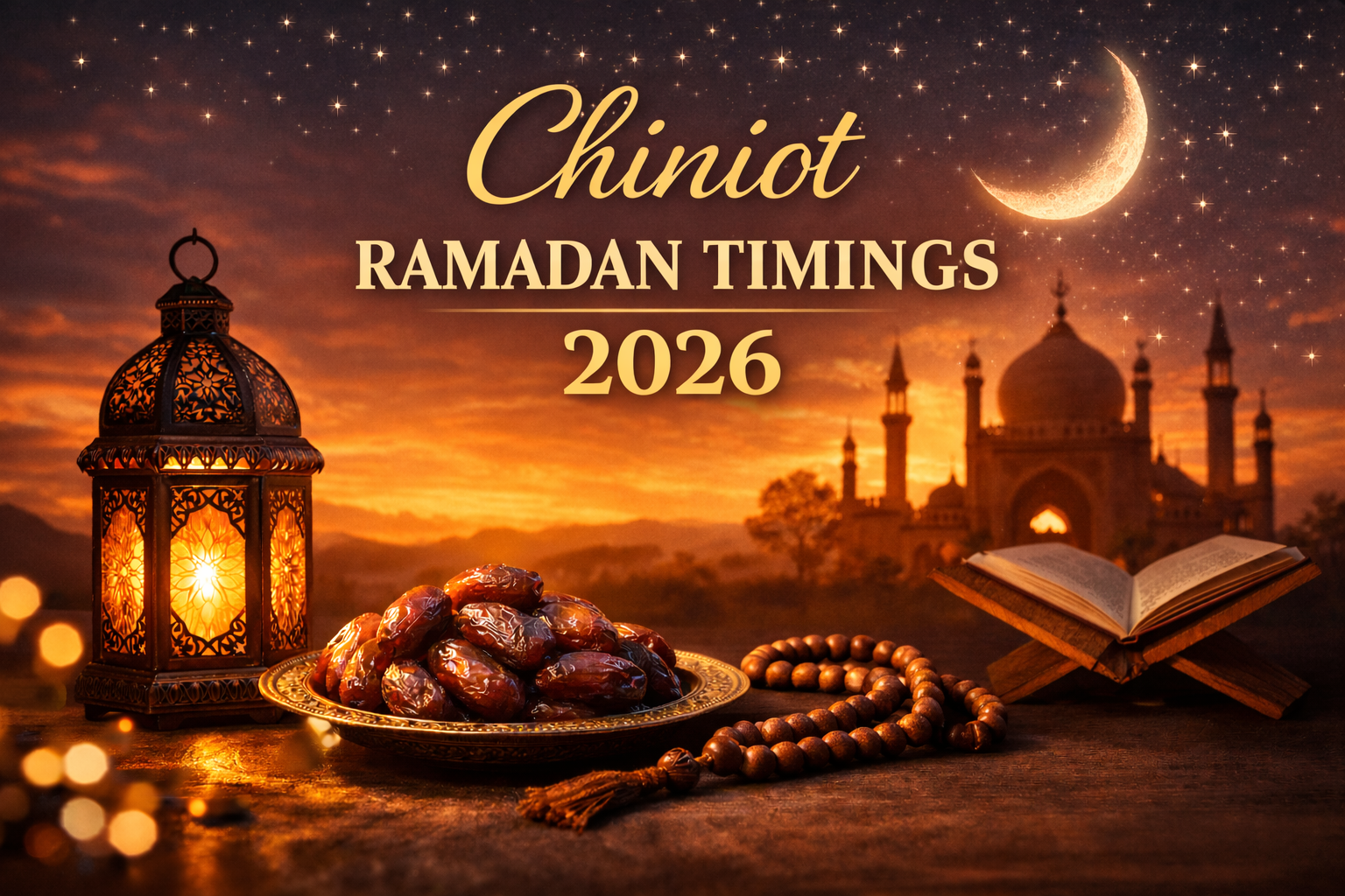 Chiniot Ramadan Timings 2026