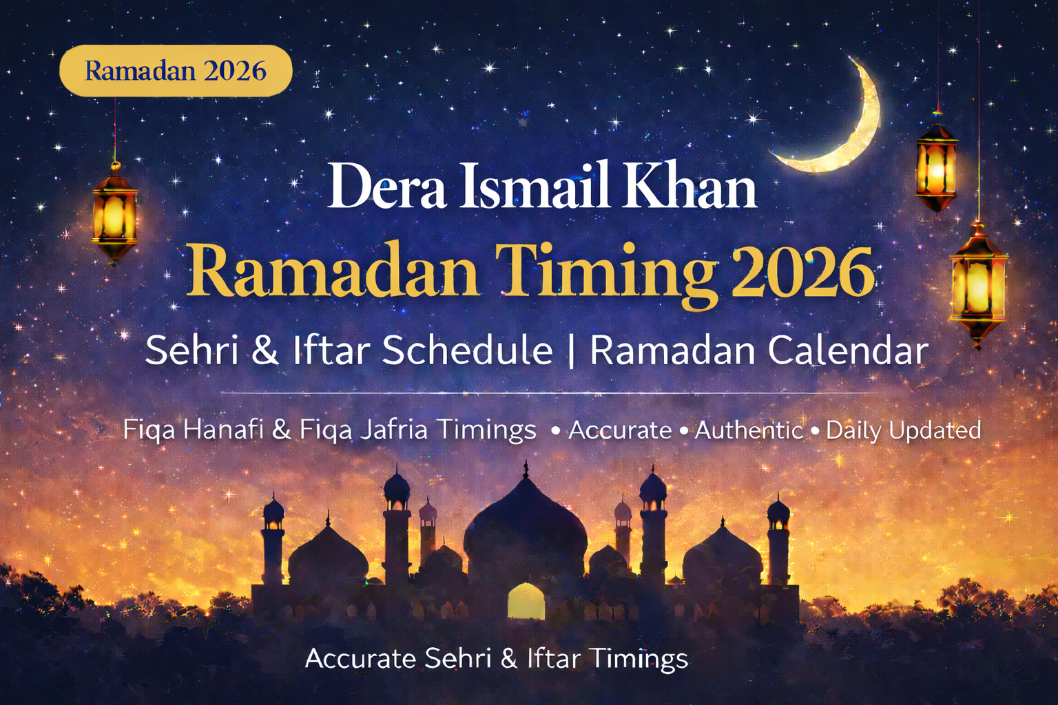 Dera Ismail Khan Ramadan Timings