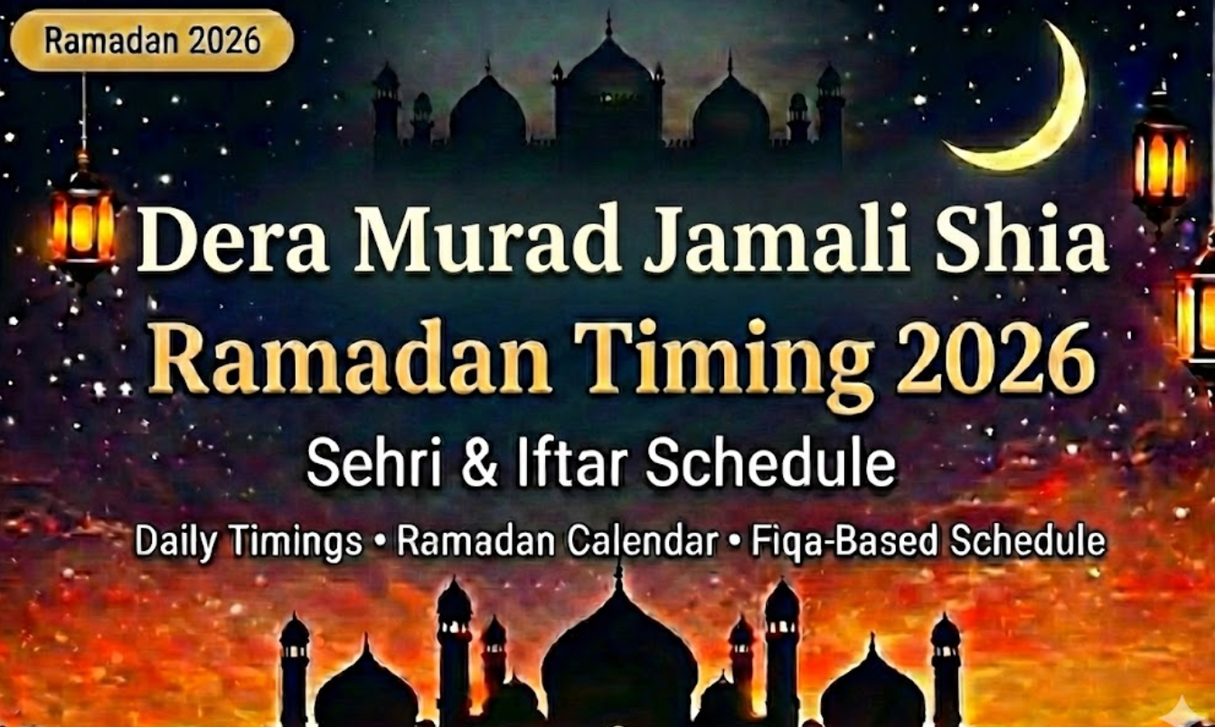 Dera Murad Jamali Shia Ramadan Timing 2026