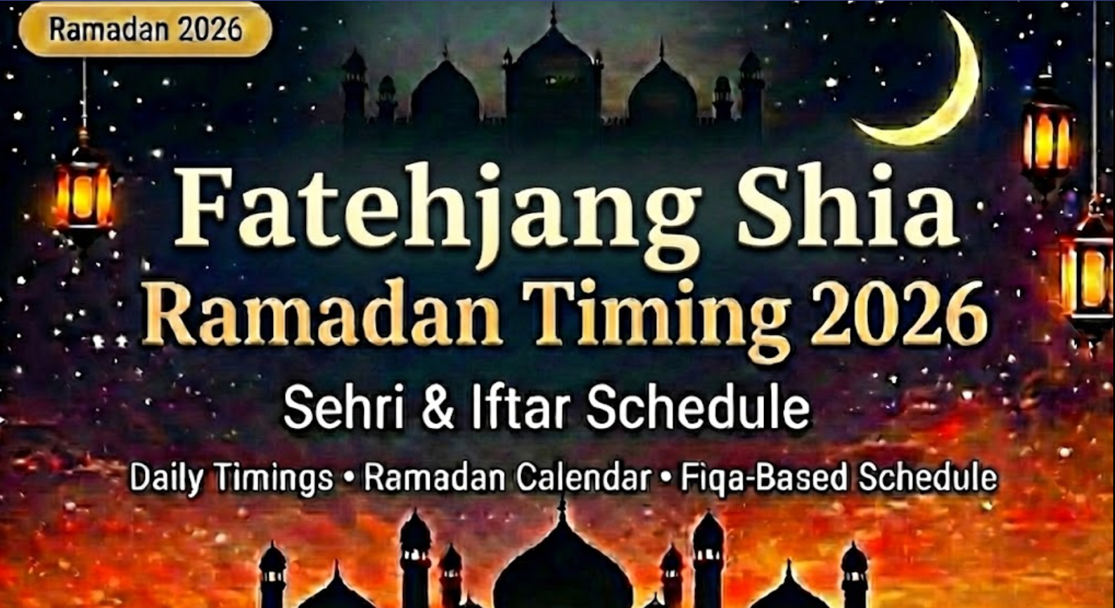 Fatehjang Shia Ramadan Timing 2026