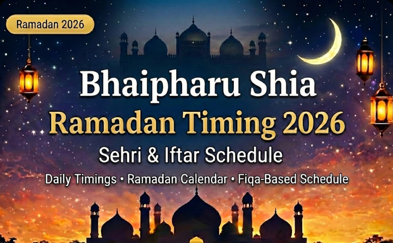 bhaipharu shia ramadan timing 2026