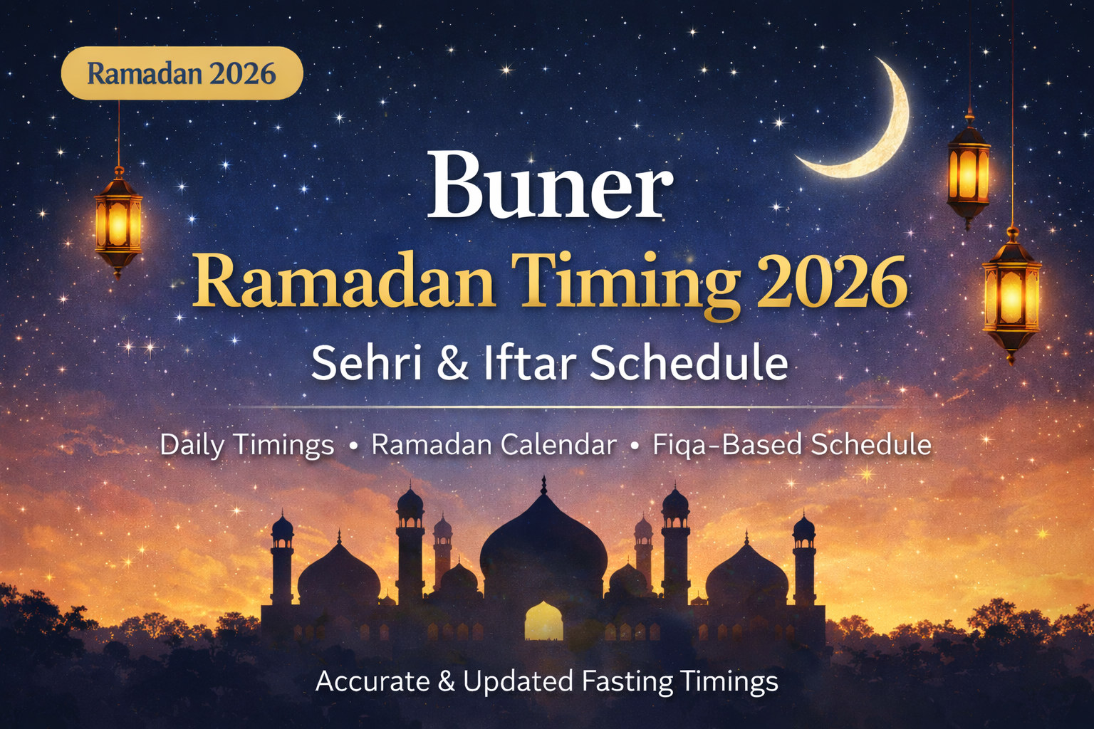Burewala Ramadan Timing 2026 Sehri and Iftar Schedule