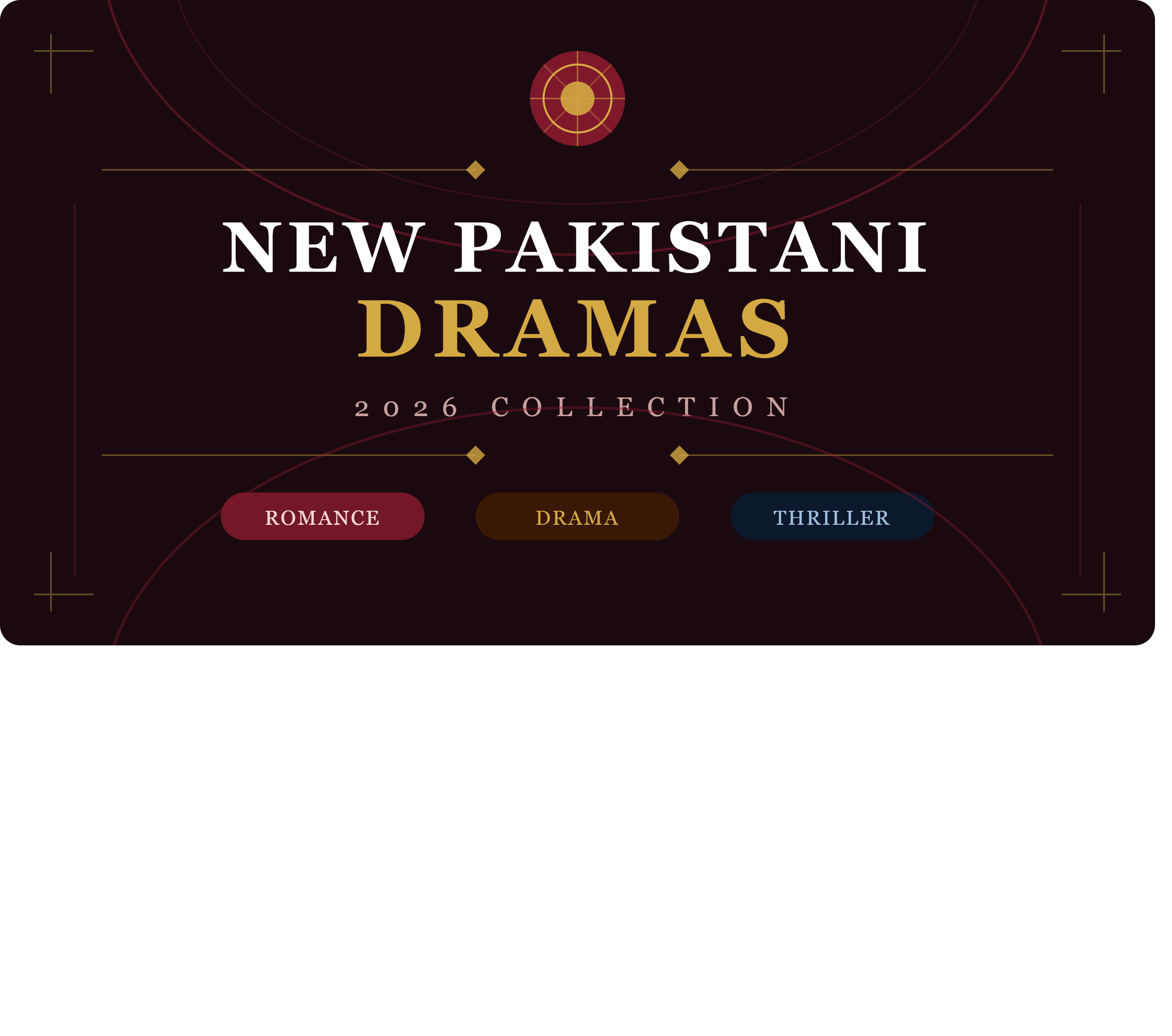 New Pakistani dramas