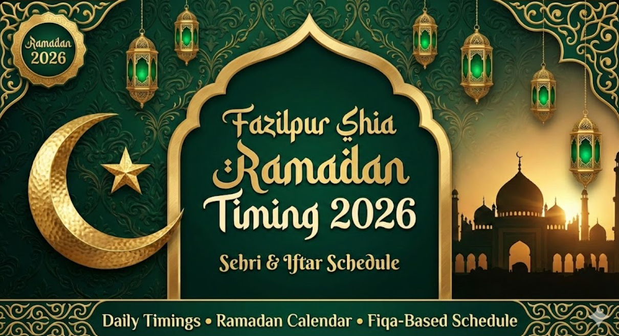 Fazilpur Shia Ramadan Timing 2026