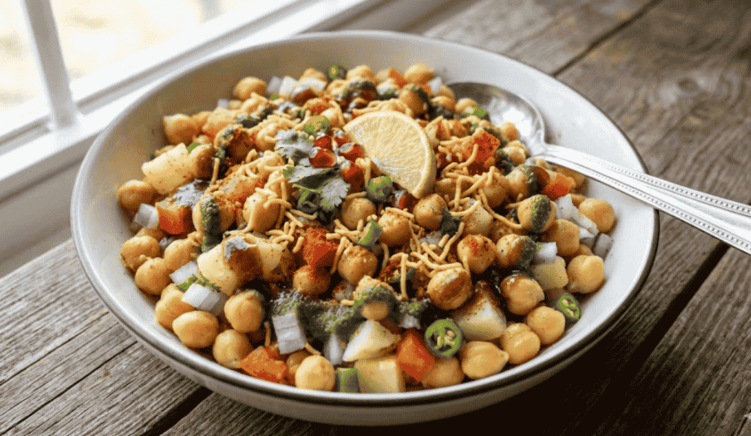 Quick Chana Chaat (Chickpea Salad)