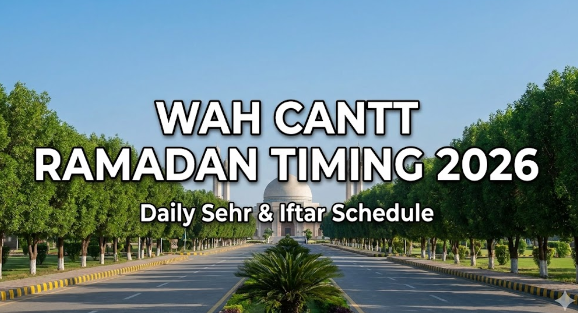 Wah Cantt Ramadan Timing 2026