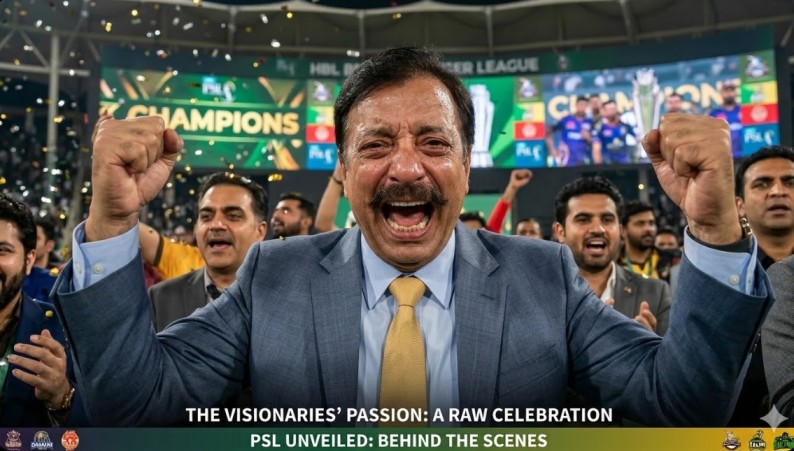 PSL TEAM OWNER Fawad Rana cheering