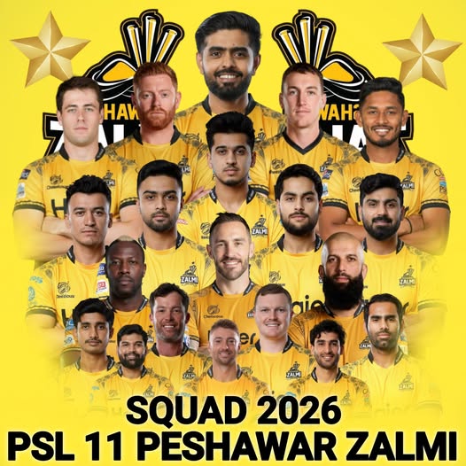 Peshawar Zalmi Squad 2026 players