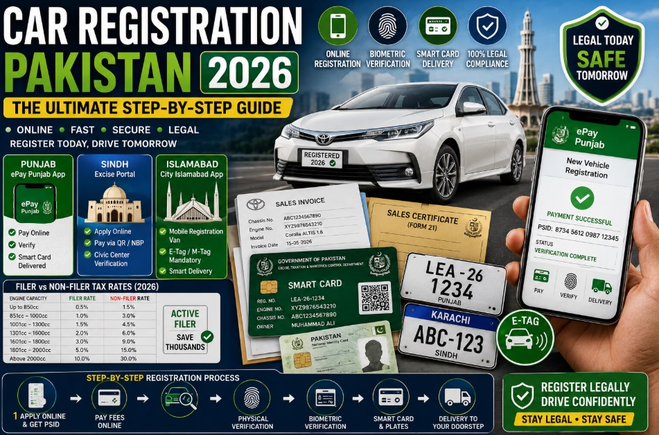 car registration Pakistan 2026