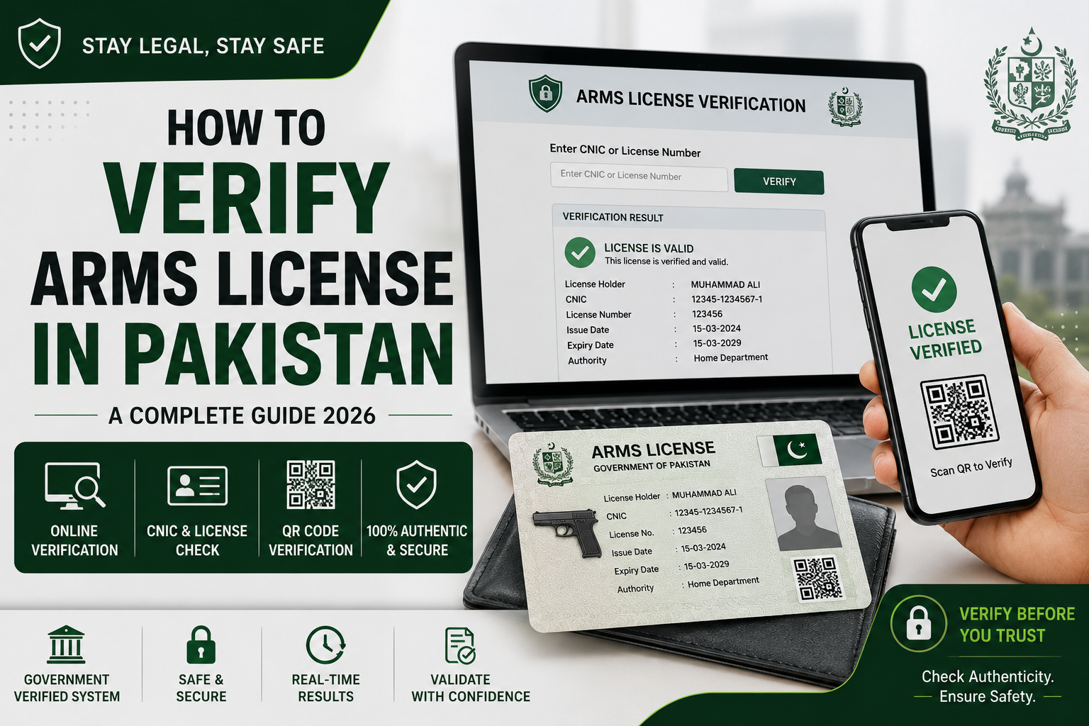 arms license verification Pakistan