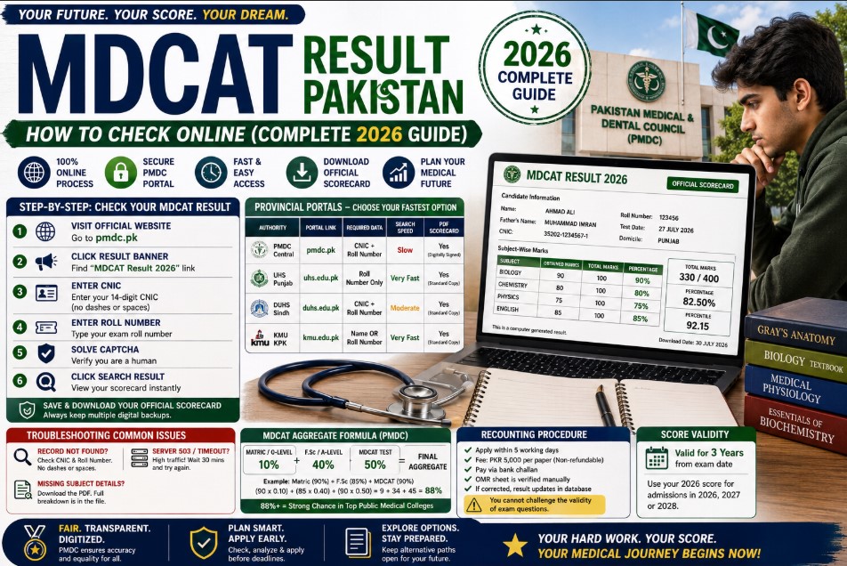 MDCAT result Pakistan