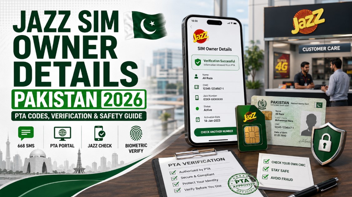 Jazz Sim Owner Details Pakistan 2026