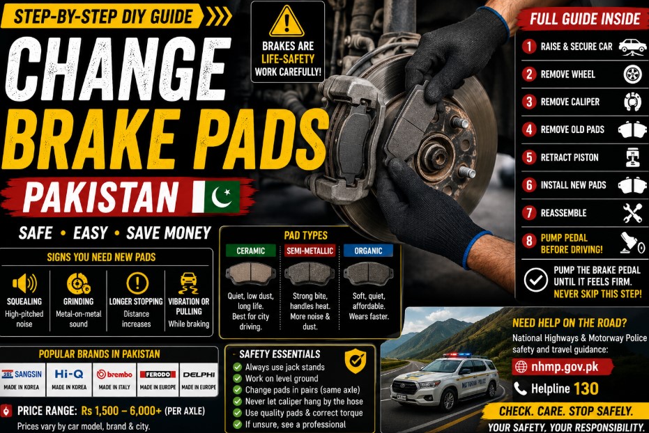 change brakepads pakistan