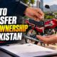 Buyer and seller completing papers to transfer bike ownership in Pakistan