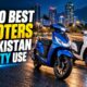 Rider on one of the best scooters in Pakistan in city traffic